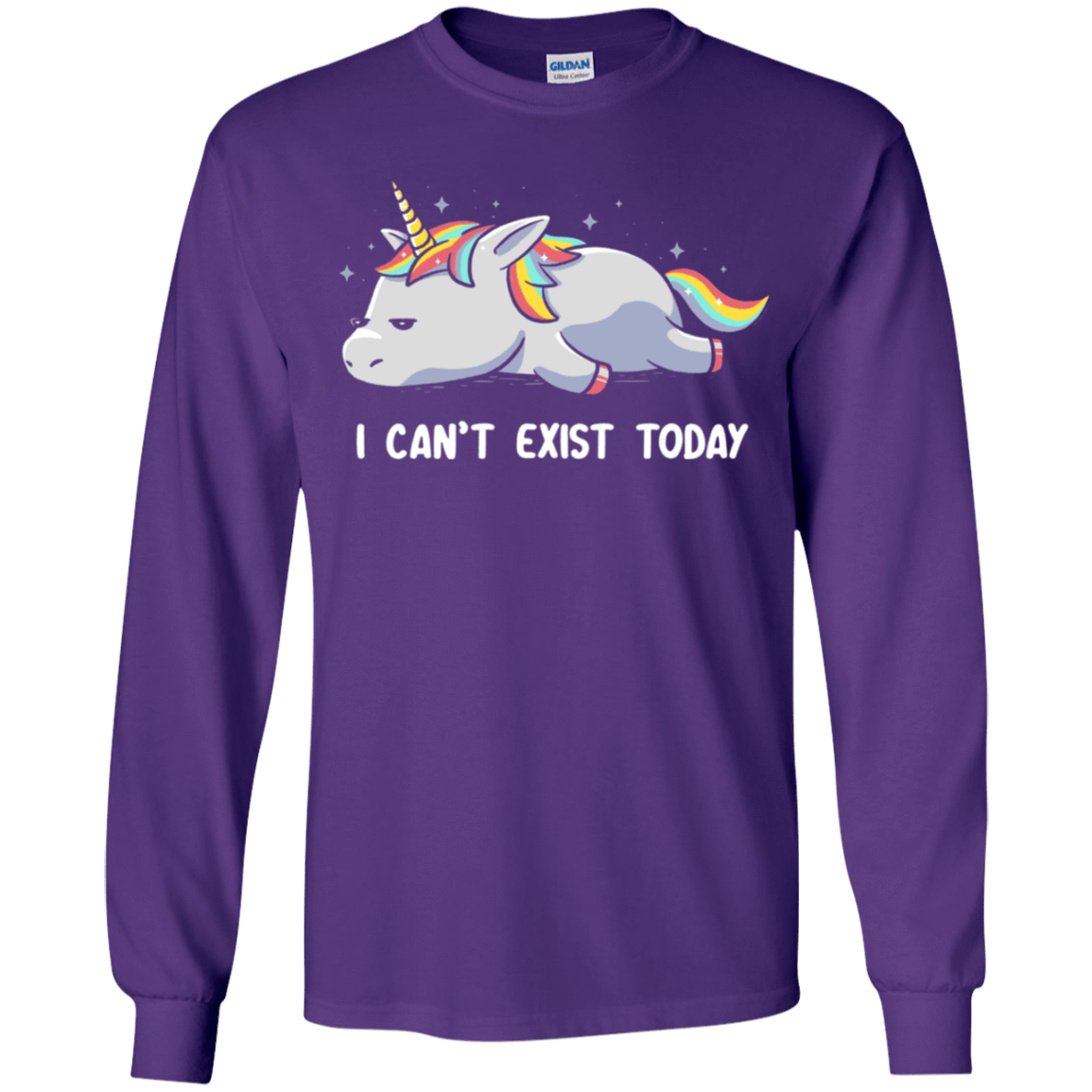 T-Shirts Purple / YS I Can't Exist Today Youth Long Sleeve T-Shirt