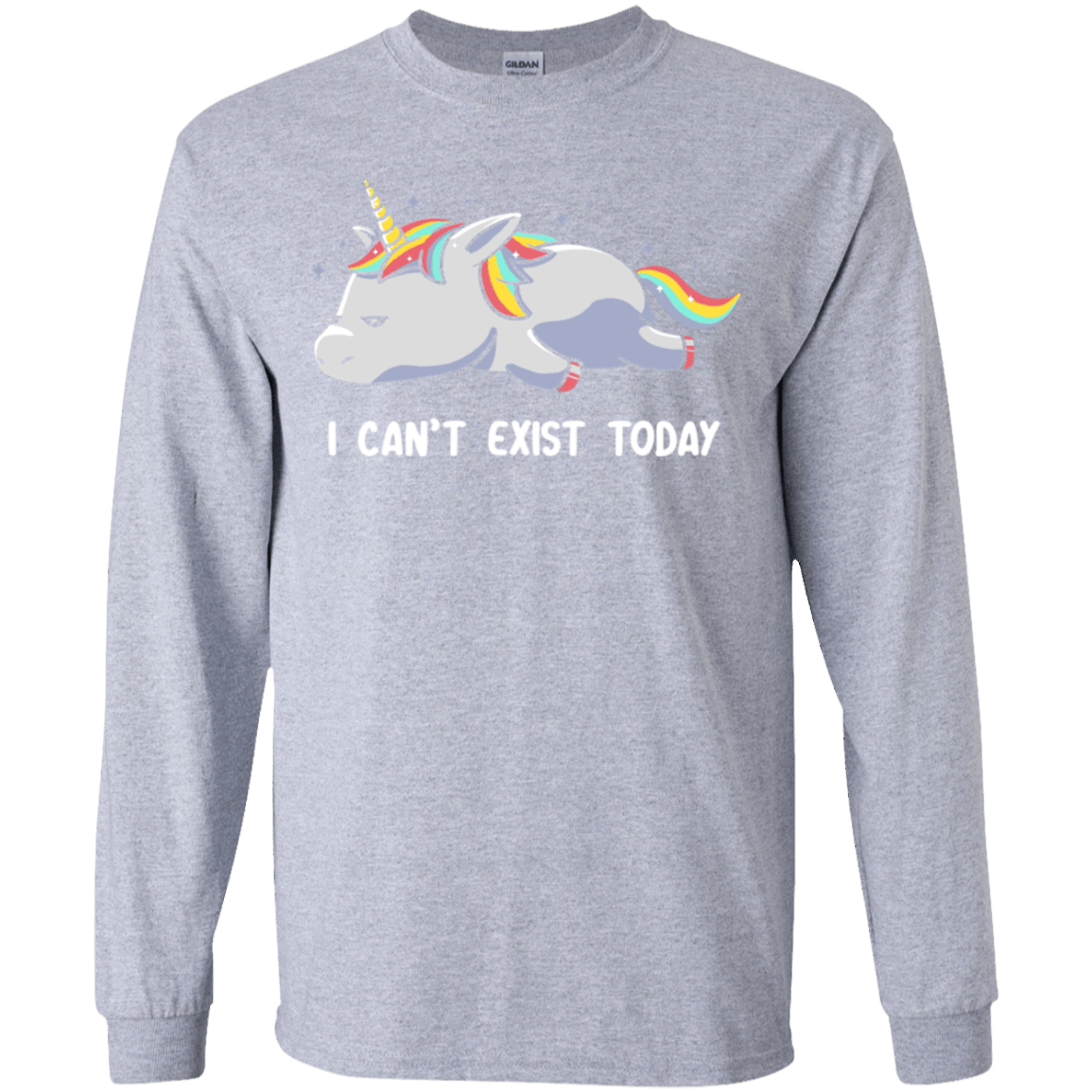 T-Shirts Sport Grey / YS I Can't Exist Today Youth Long Sleeve T-Shirt