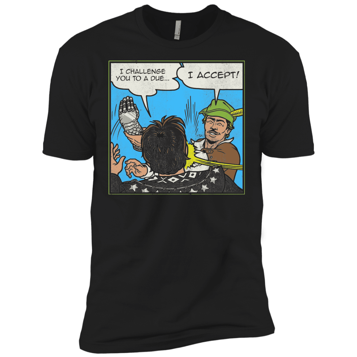 T-Shirts Black / X-Small I Challenge You to a Duel Men's Premium T-Shirt