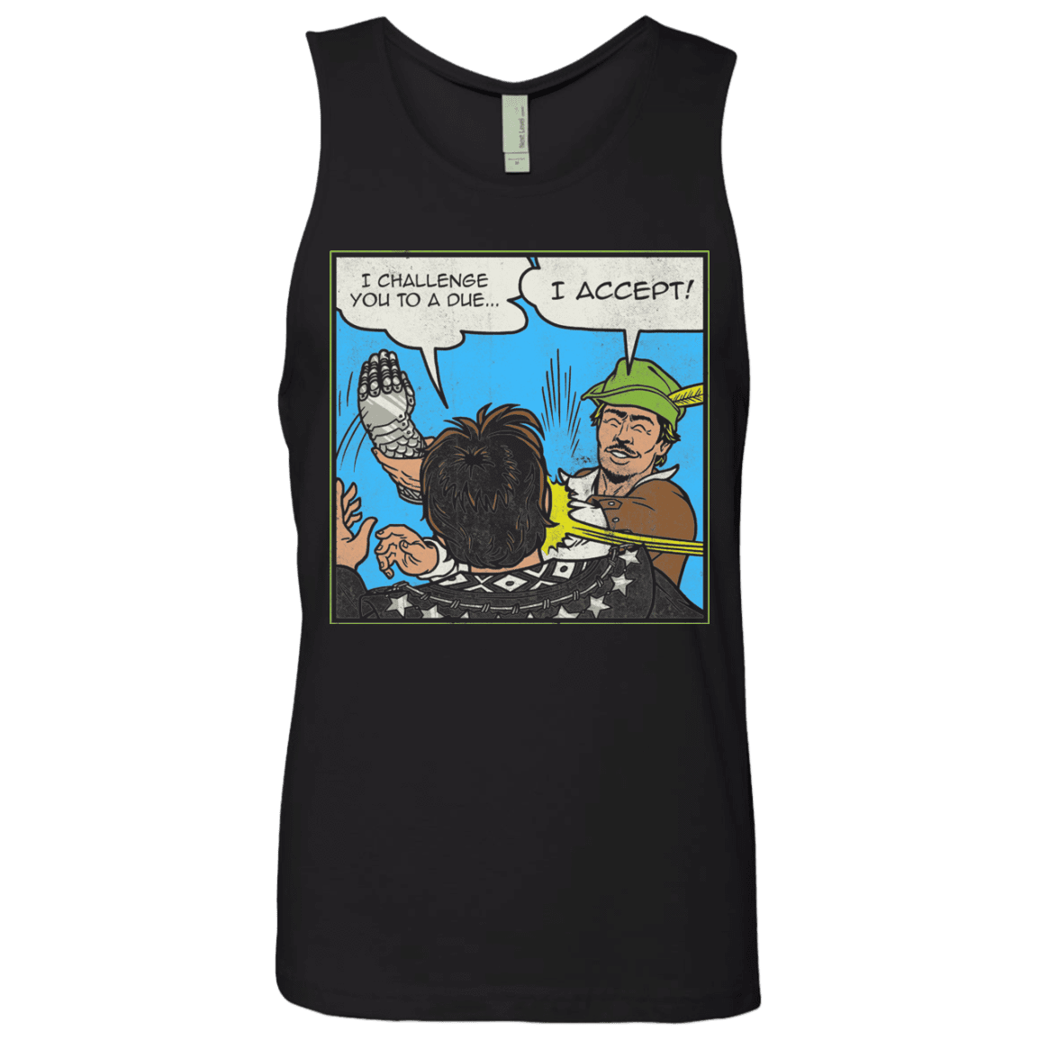 T-Shirts Black / S I Challenge You to a Duel Men's Premium Tank Top