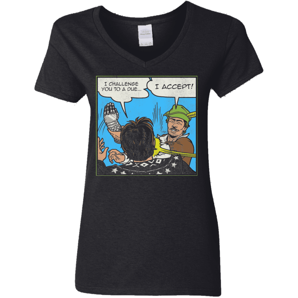 T-Shirts Black / S I Challenge You to a Duel Women's V-Neck T-Shirt
