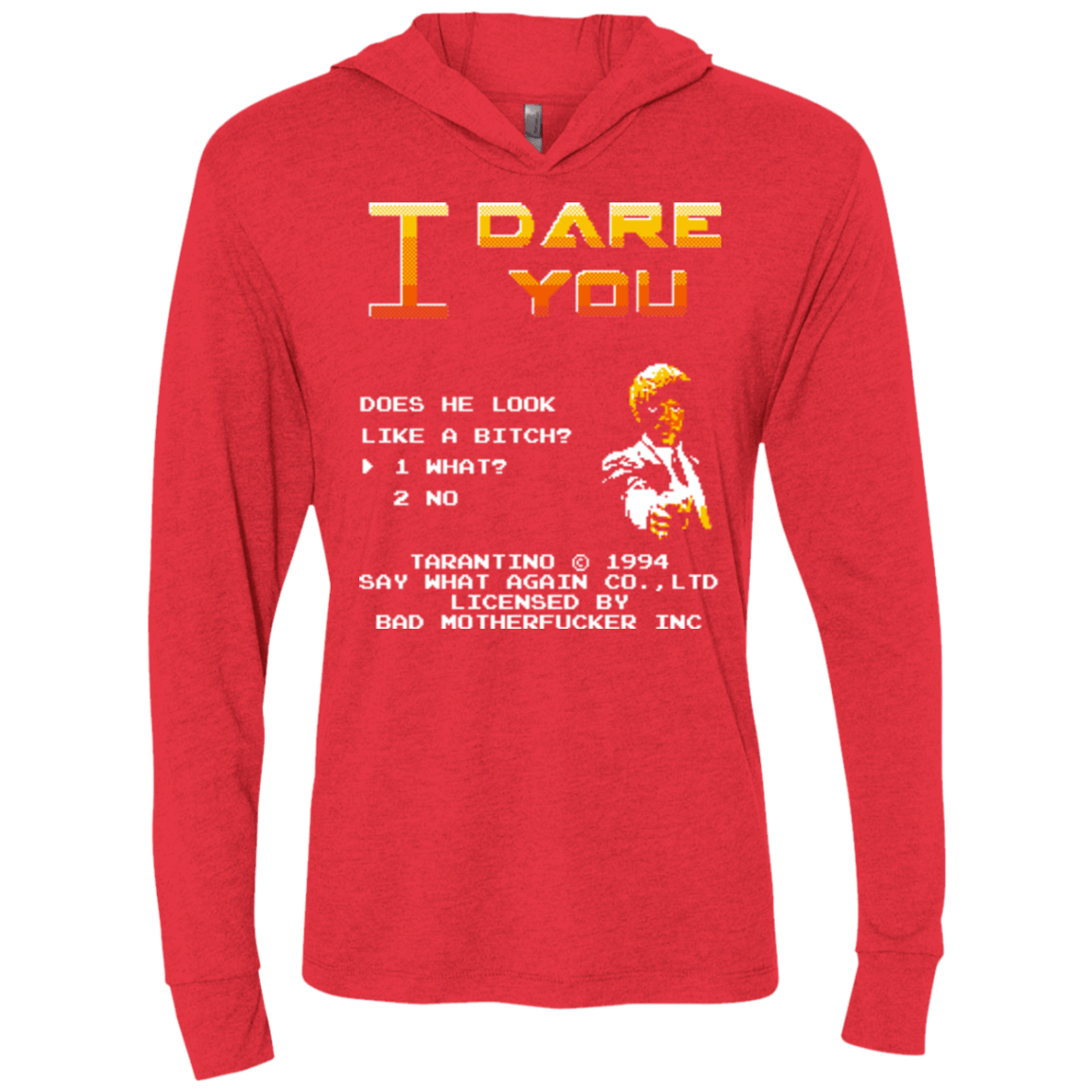 T-Shirts Vintage Red / X-Small I Dare you Triblend Long Sleeve Hoodie Tee