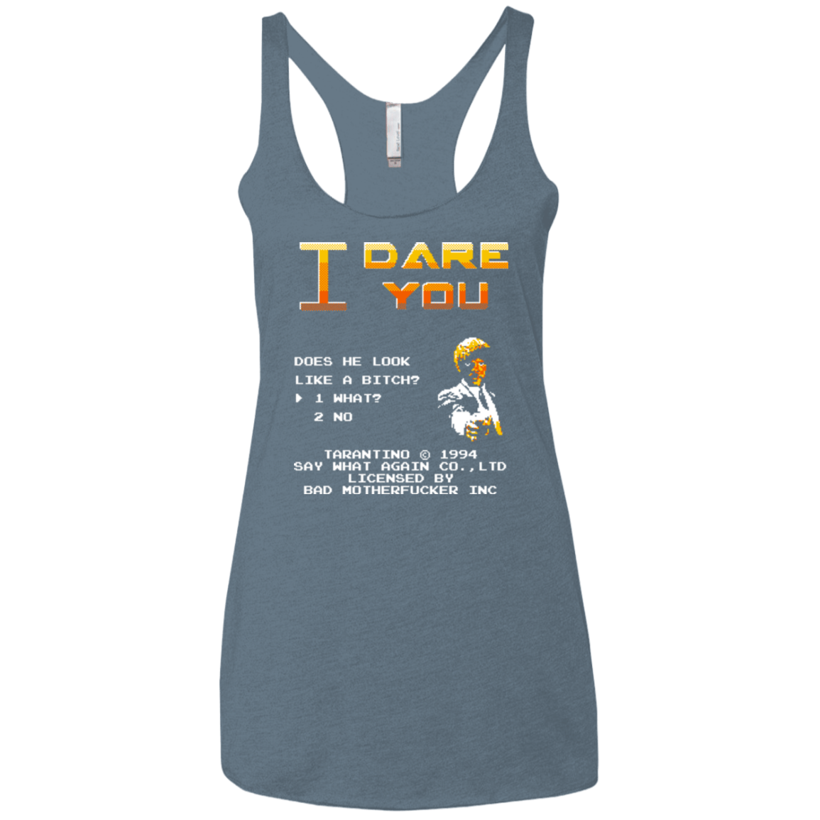 T-Shirts Indigo / X-Small I Dare you Women's Triblend Racerback Tank