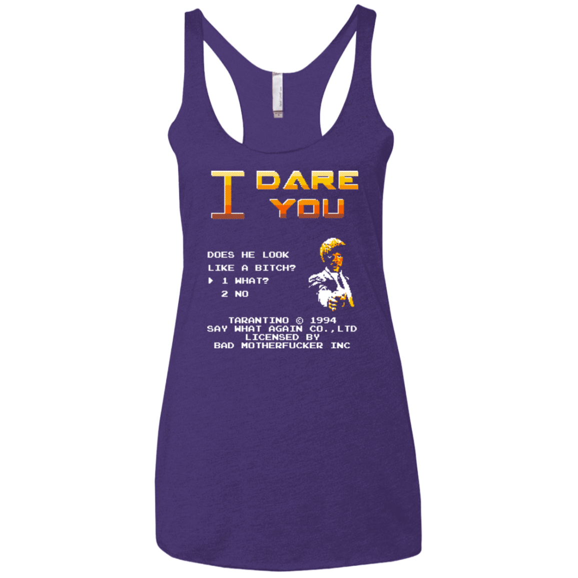 T-Shirts Purple / X-Small I Dare you Women's Triblend Racerback Tank