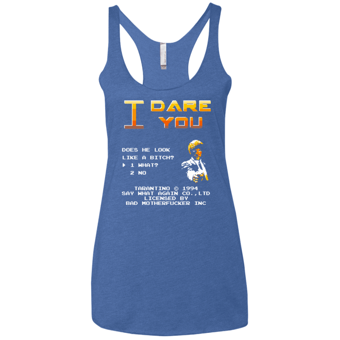 T-Shirts Vintage Royal / X-Small I Dare you Women's Triblend Racerback Tank