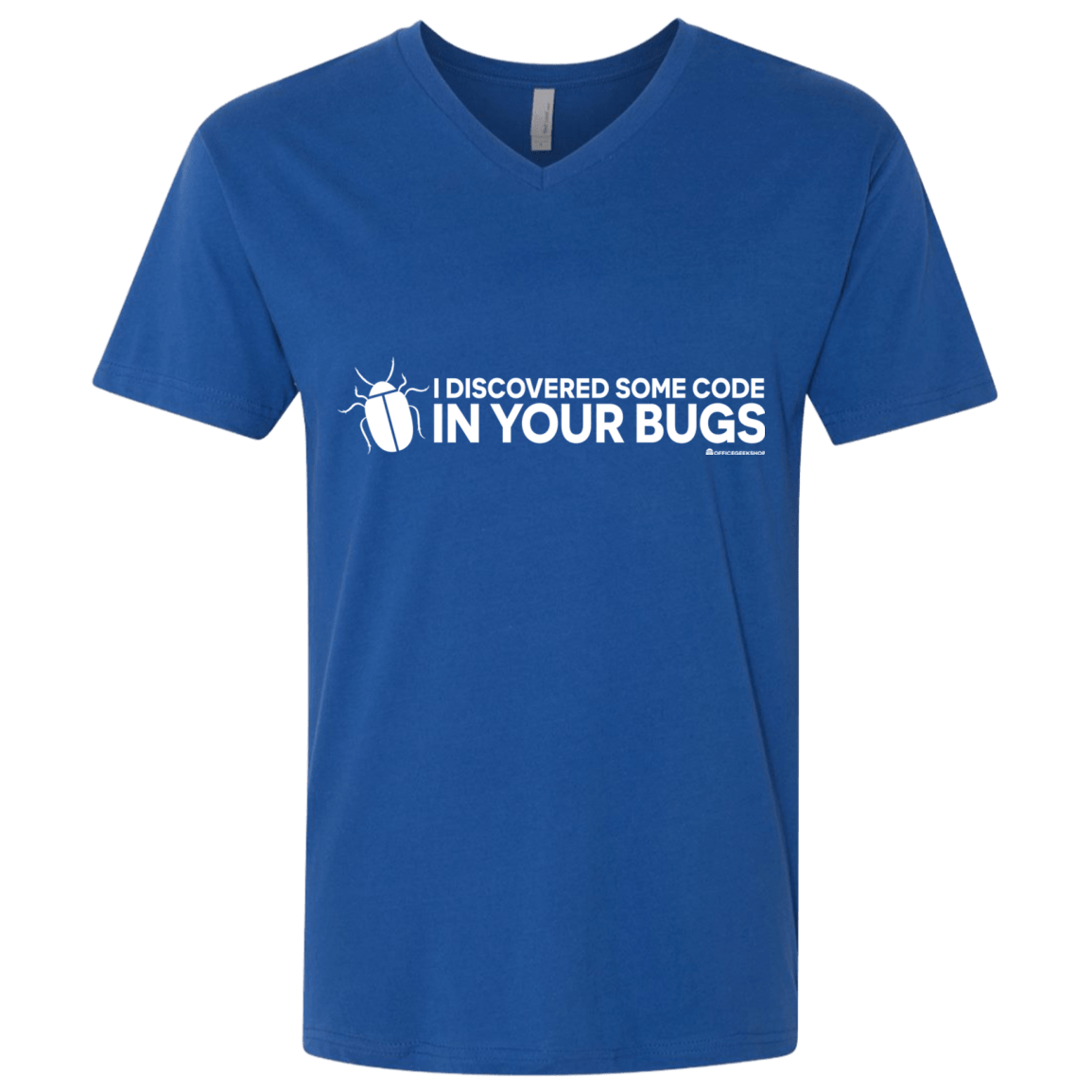 T-Shirts Royal / X-Small I Discovered Some Code In Your Bugs Men's Premium V-Neck