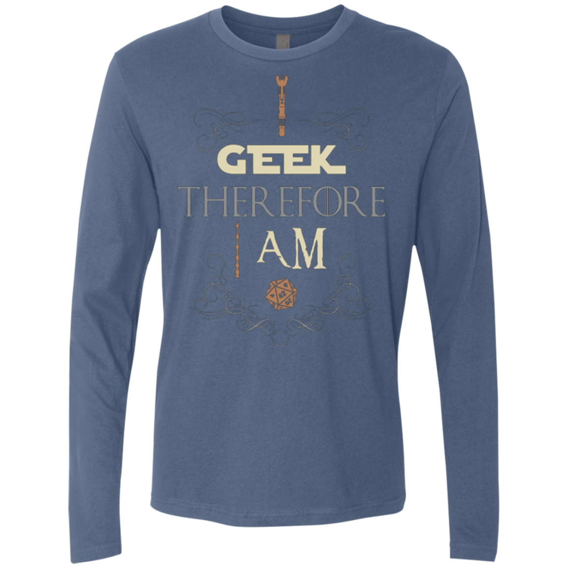 T-Shirts Indigo / Small I GEEK (1) Men's Premium Long Sleeve