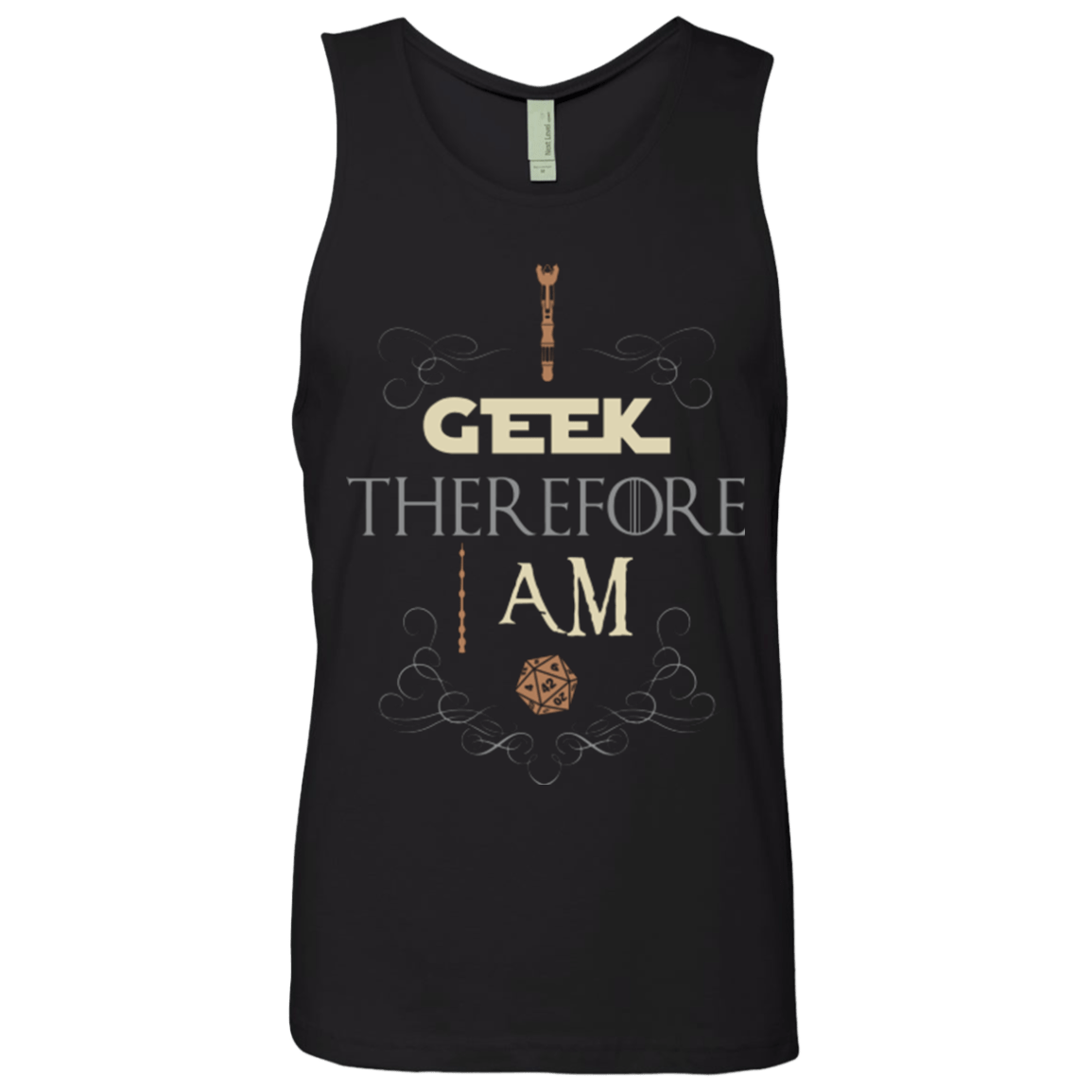 T-Shirts Black / Small I GEEK (1) Men's Premium Tank Top