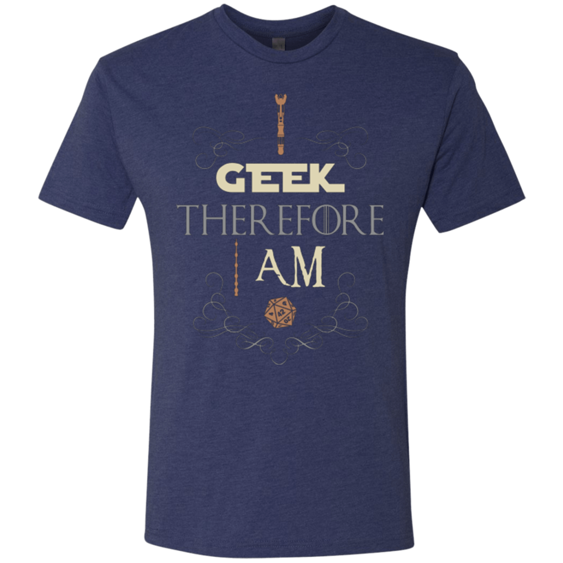 T-Shirts Vintage Navy / Small I GEEK (1) Men's Triblend T-Shirt