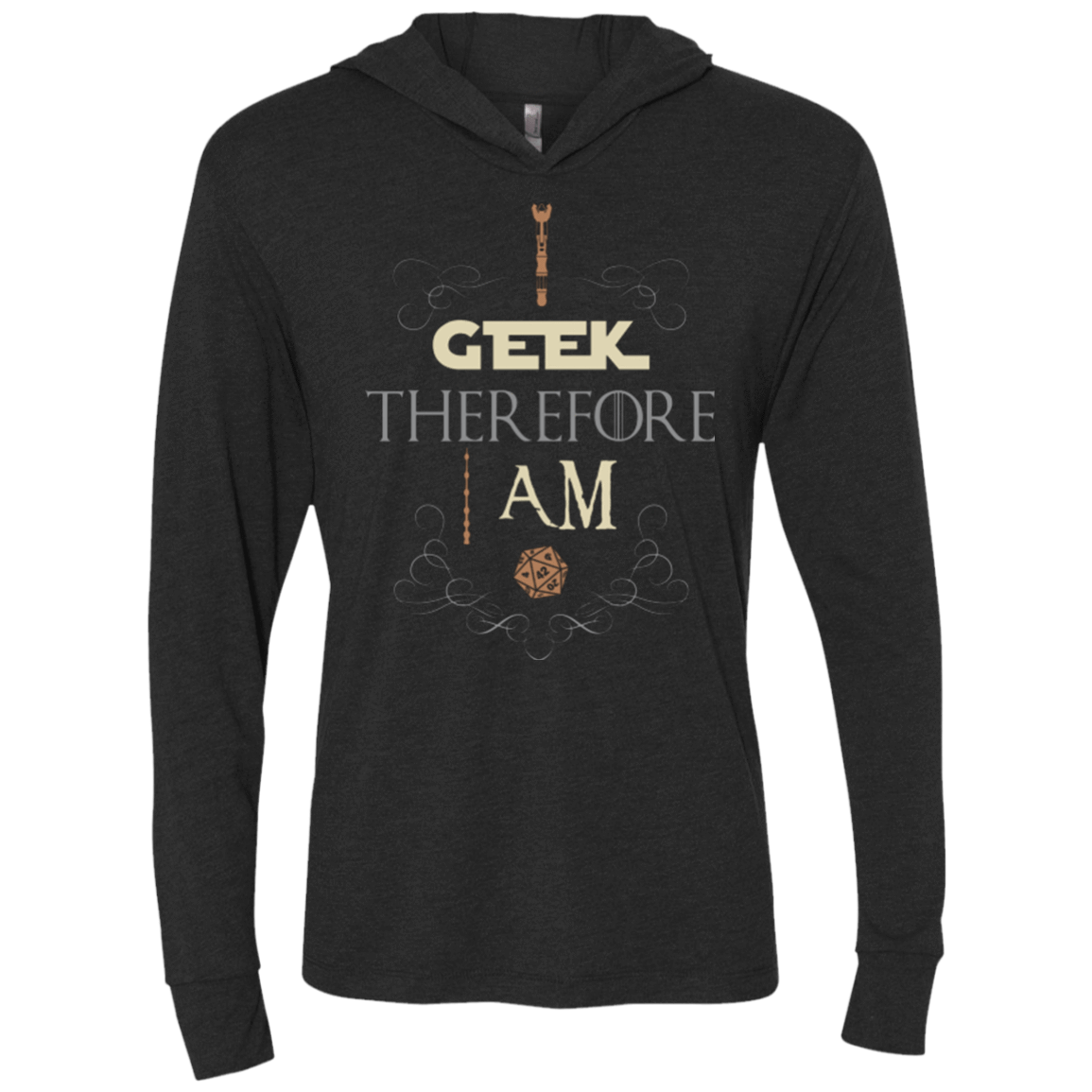 T-Shirts Vintage Black / X-Small I GEEK (1) Triblend Long Sleeve Hoodie Tee