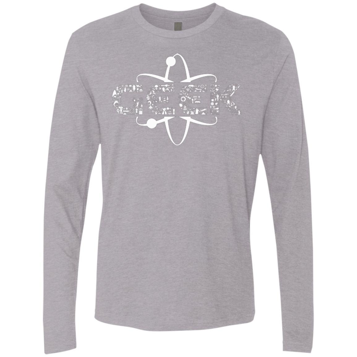 T-Shirts Heather Grey / Small I Geek Men's Premium Long Sleeve