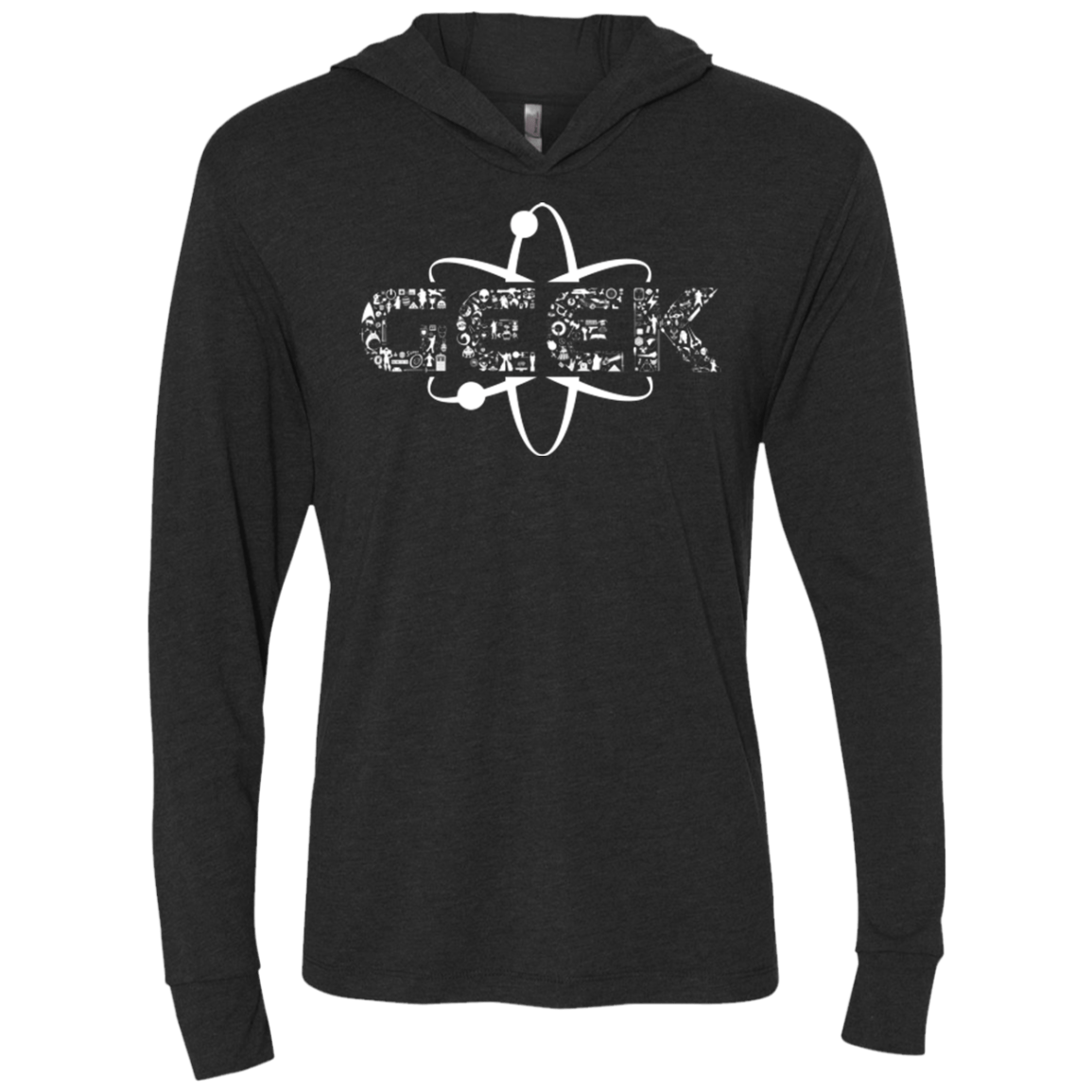 T-Shirts Vintage Black / X-Small I Geek Triblend Long Sleeve Hoodie Tee
