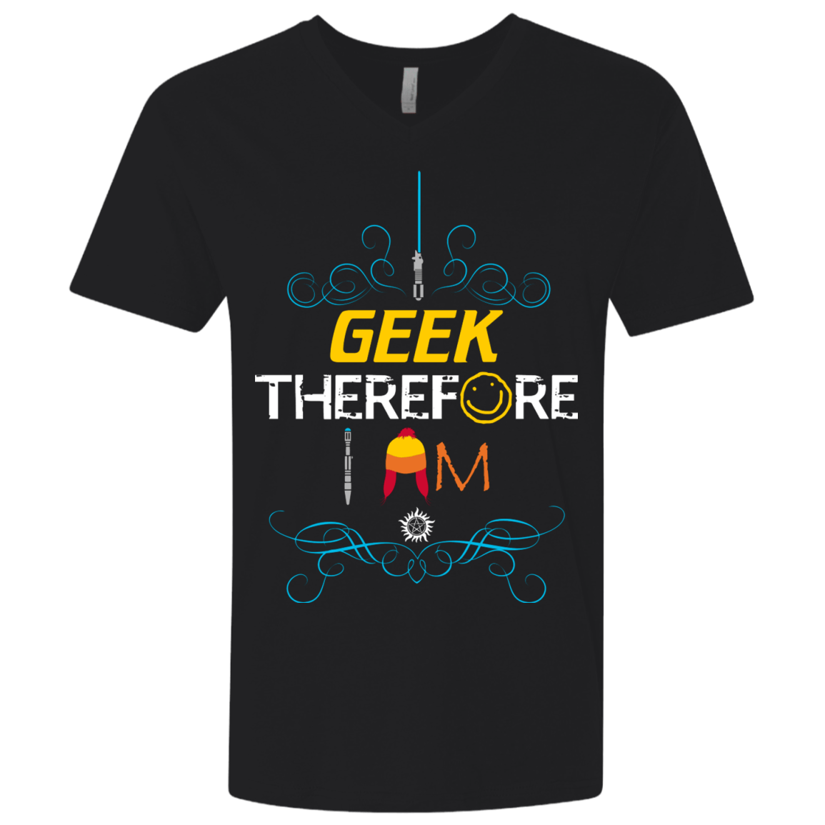 T-Shirts Black / X-Small I GEEK vol 2 Men's Premium V-Neck