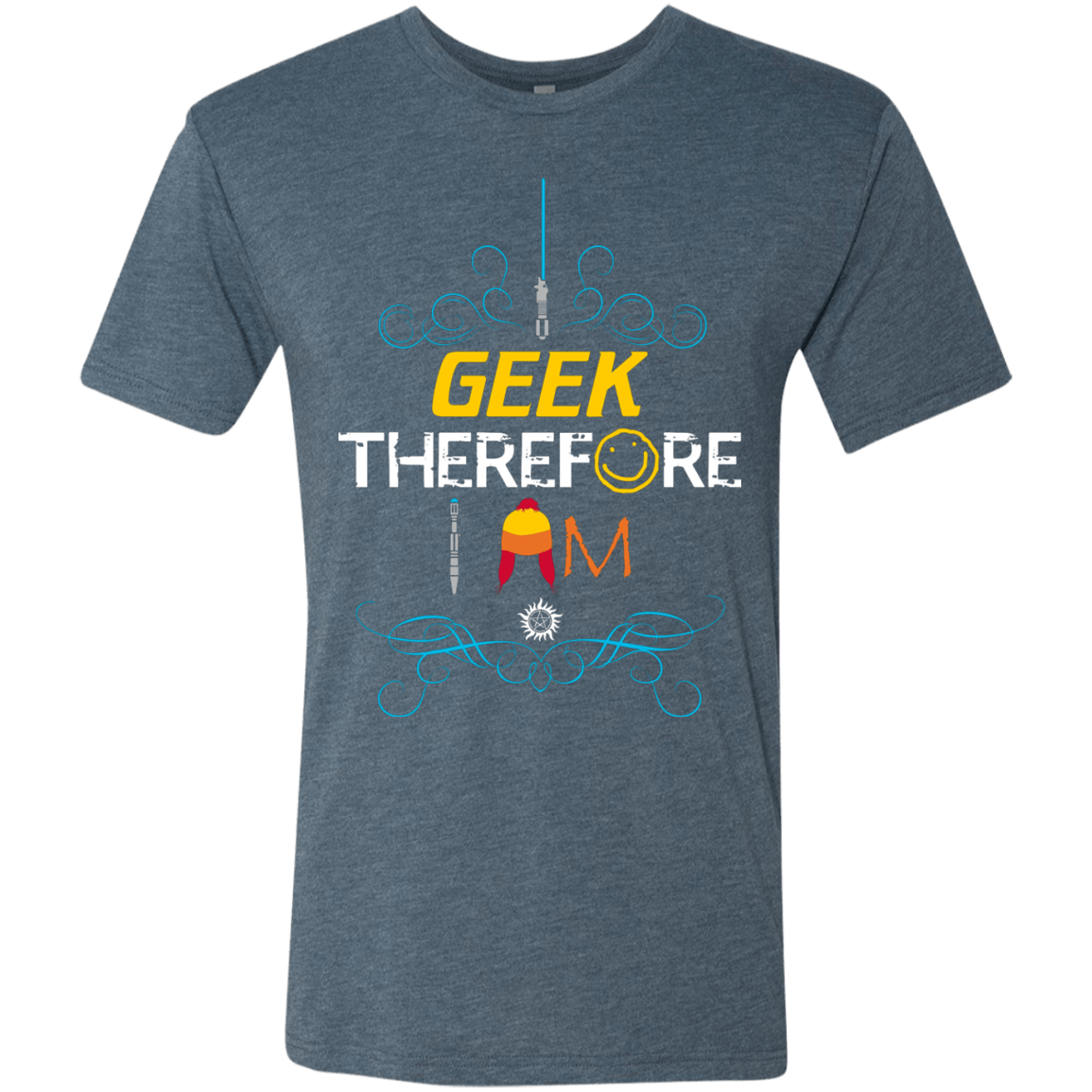 T-Shirts Indigo / Small I GEEK vol 2 Men's Triblend T-Shirt