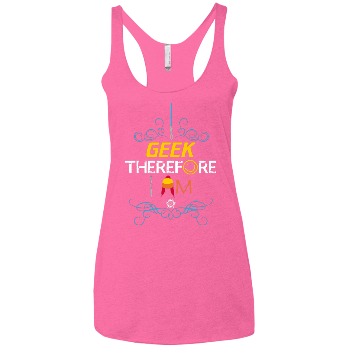 T-Shirts Vintage Pink / X-Small I GEEK vol 2 Women's Triblend Racerback Tank