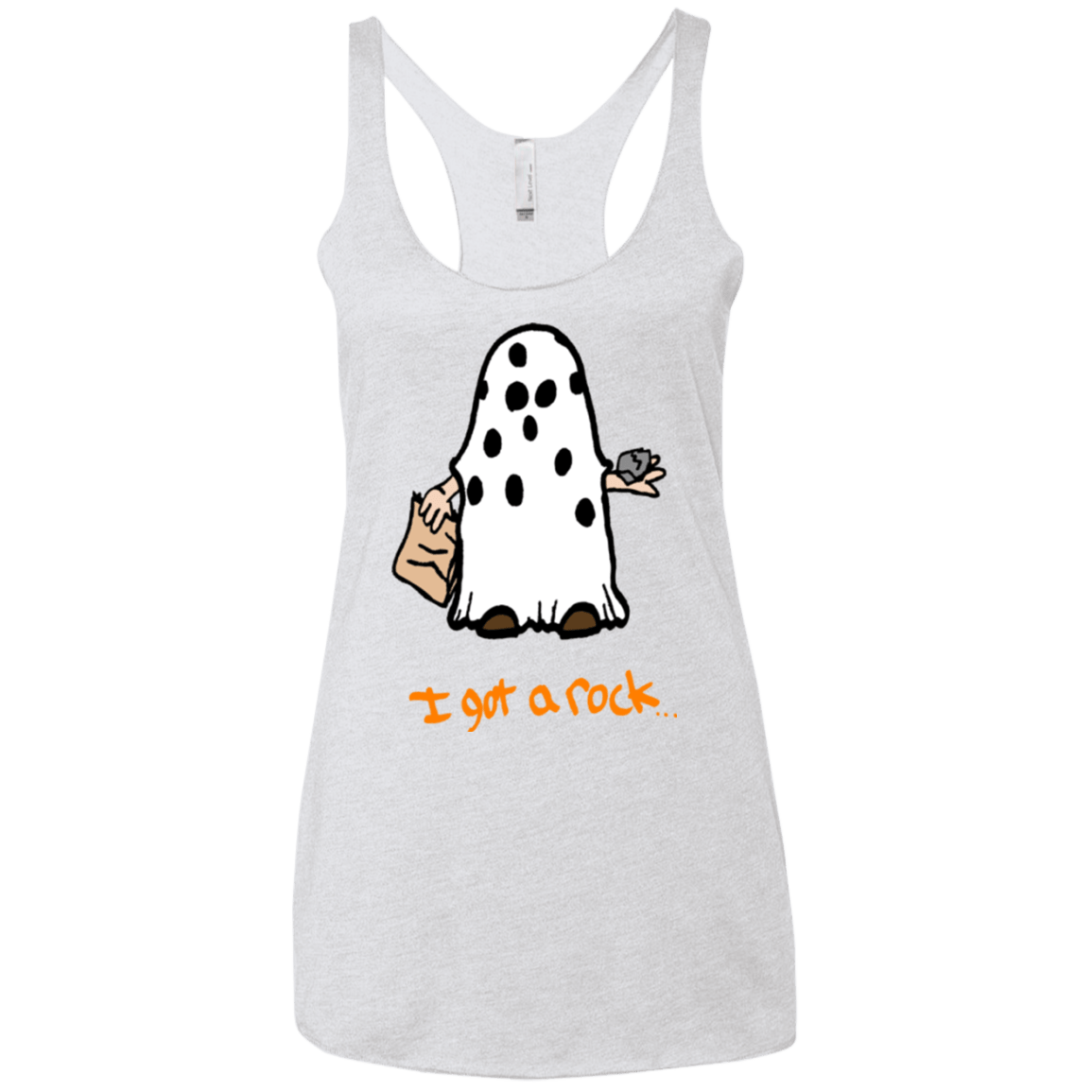 T-Shirts Heather White / X-Small I got A rock Women's Triblend Racerback Tank