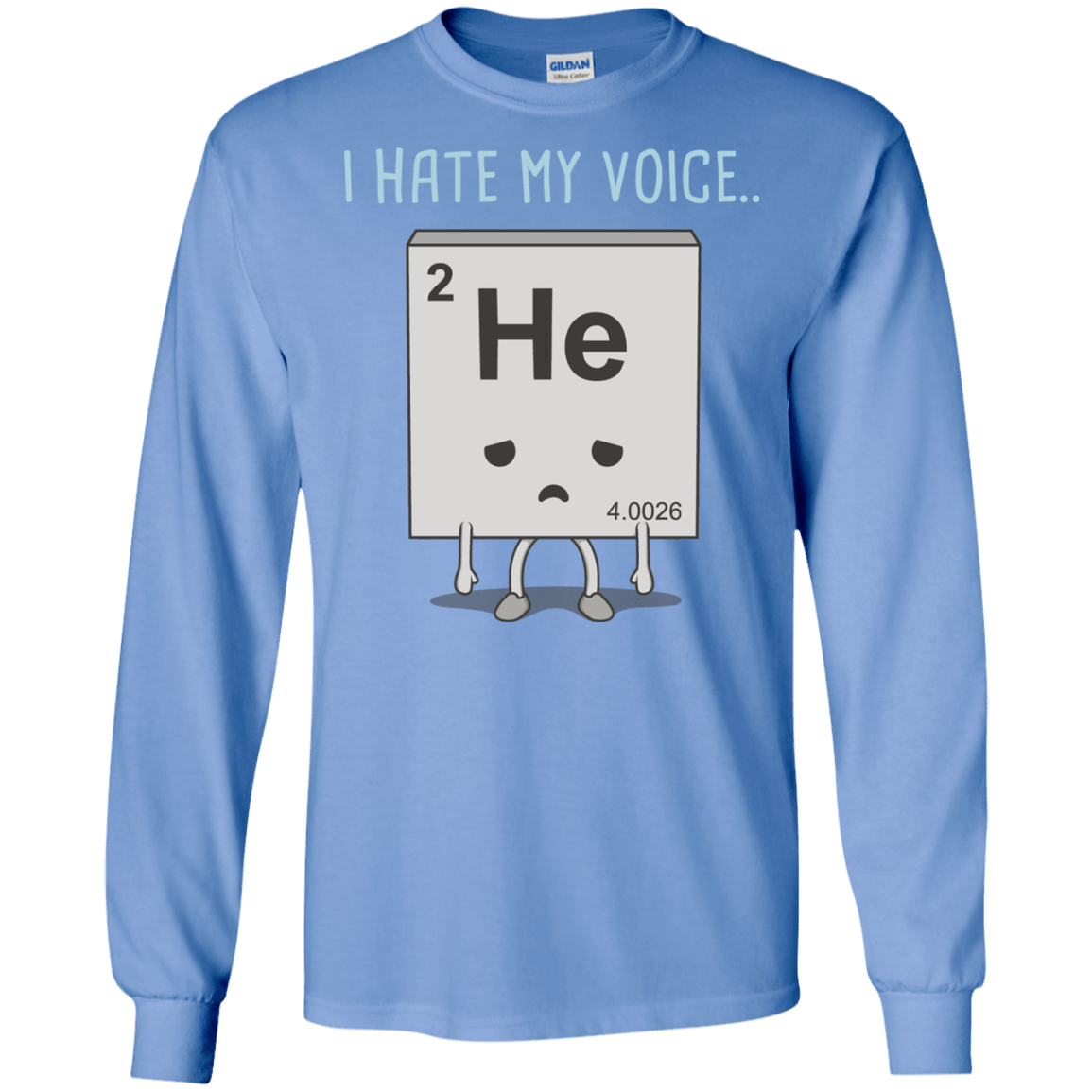 T-Shirts Carolina Blue / S I Hate My Voice Men's Long Sleeve T-Shirt