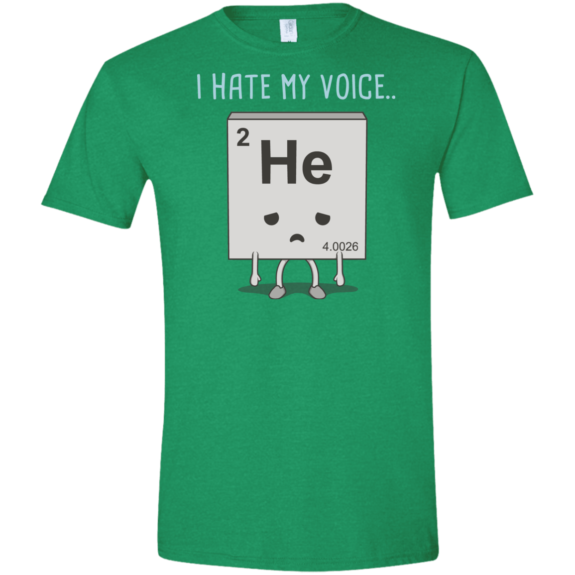 T-Shirts Heather Irish Green / S I Hate My Voice Men's Semi-Fitted Softstyle