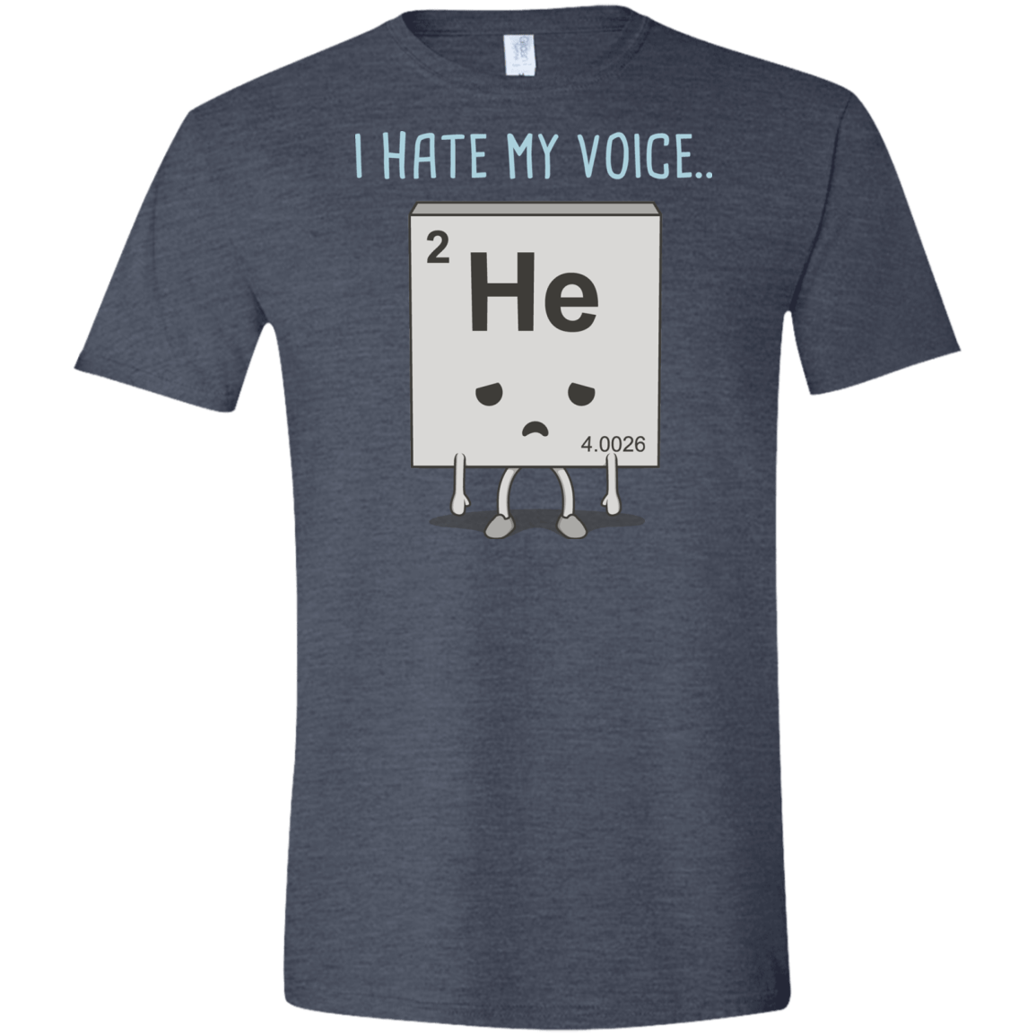 T-Shirts Heather Navy / S I Hate My Voice Men's Semi-Fitted Softstyle