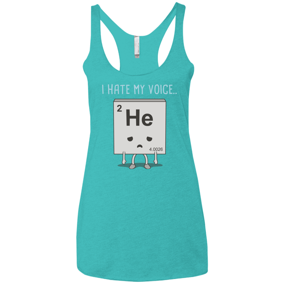 T-Shirts Tahiti Blue / X-Small I Hate My Voice Women's Triblend Racerback Tank