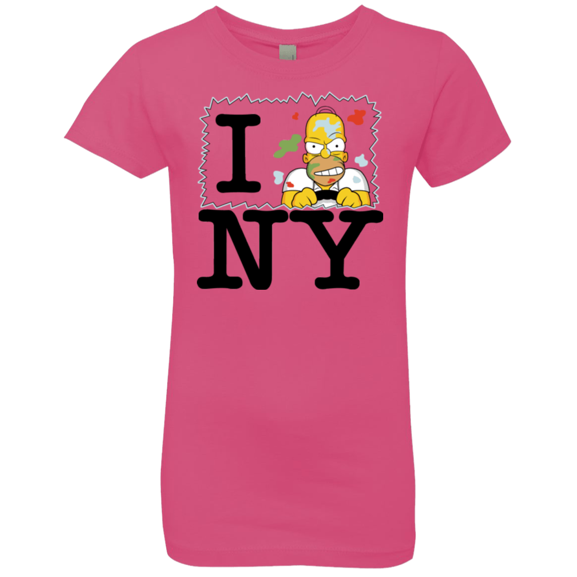 T-Shirts Hot Pink / YXS I Hate NY Girls Premium T-Shirt