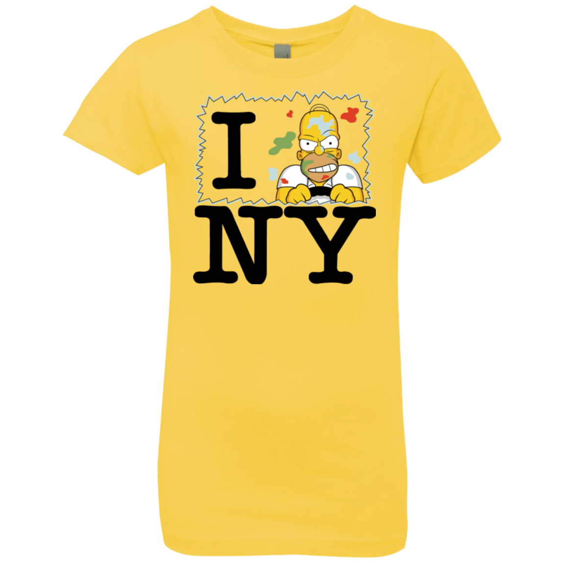 T-Shirts Vibrant Yellow / YXS I Hate NY Girls Premium T-Shirt