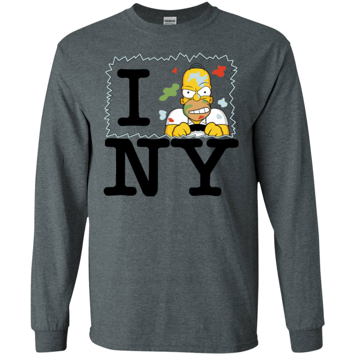 T-Shirts Dark Heather / S I Hate NY Men's Long Sleeve T-Shirt