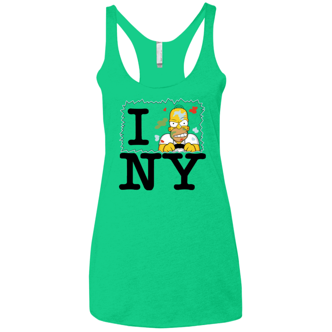 T-Shirts Envy / X-Small I Hate NY Women's Triblend Racerback Tank