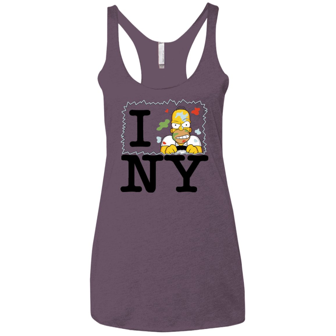 T-Shirts Vintage Purple / X-Small I Hate NY Women's Triblend Racerback Tank