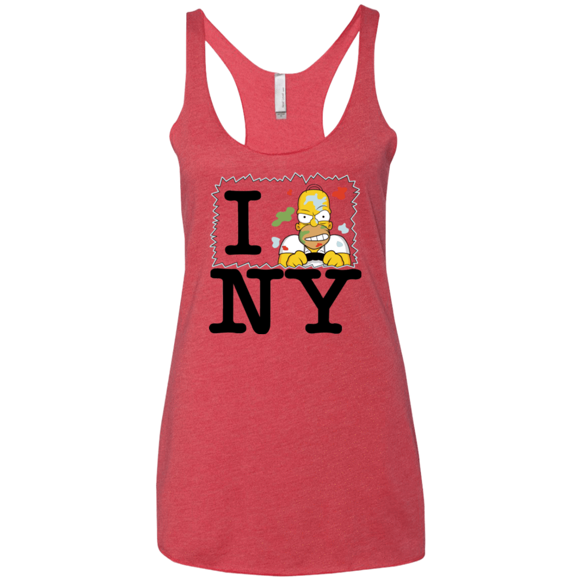 T-Shirts Vintage Red / X-Small I Hate NY Women's Triblend Racerback Tank
