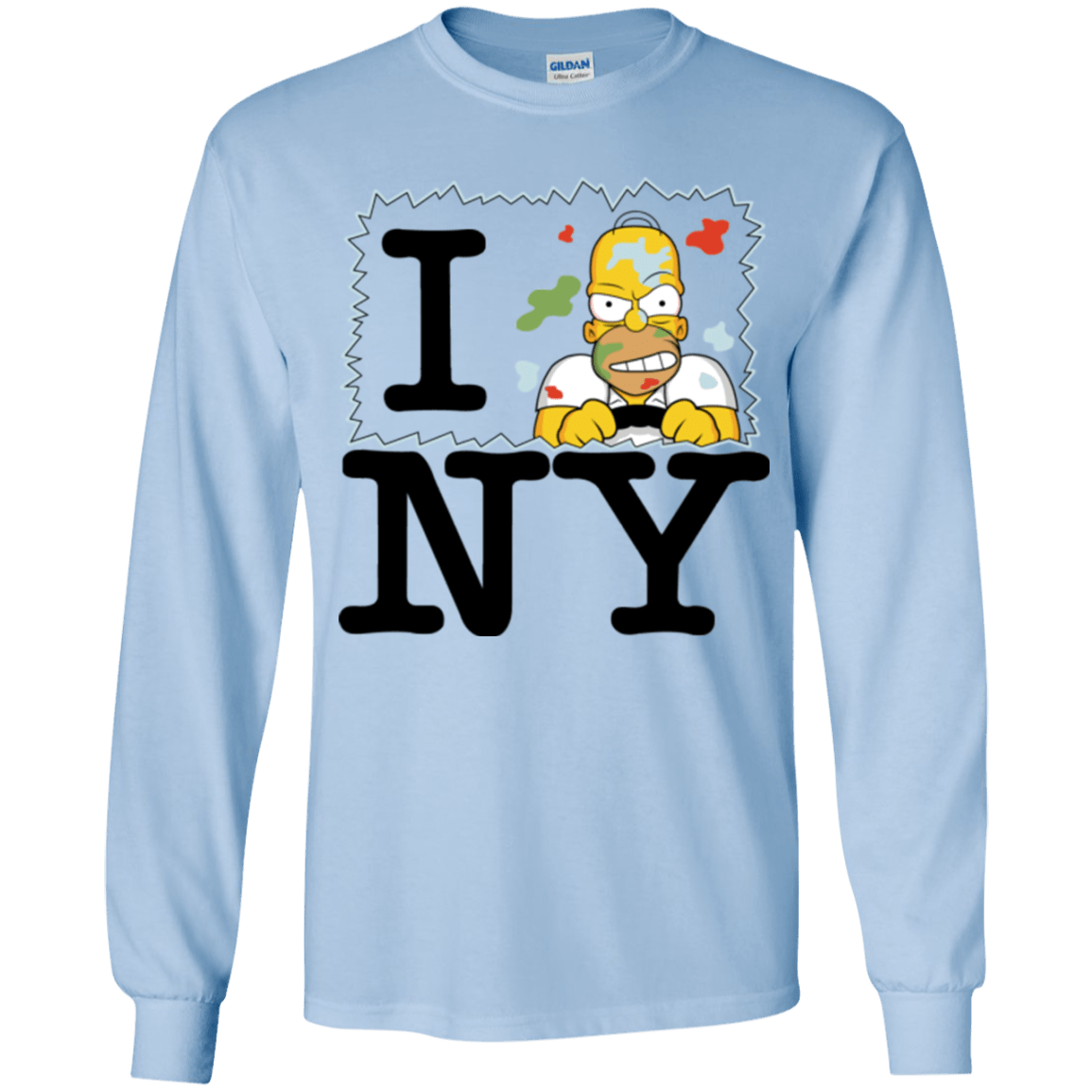 T-Shirts Light Blue / YS I Hate NY Youth Long Sleeve T-Shirt