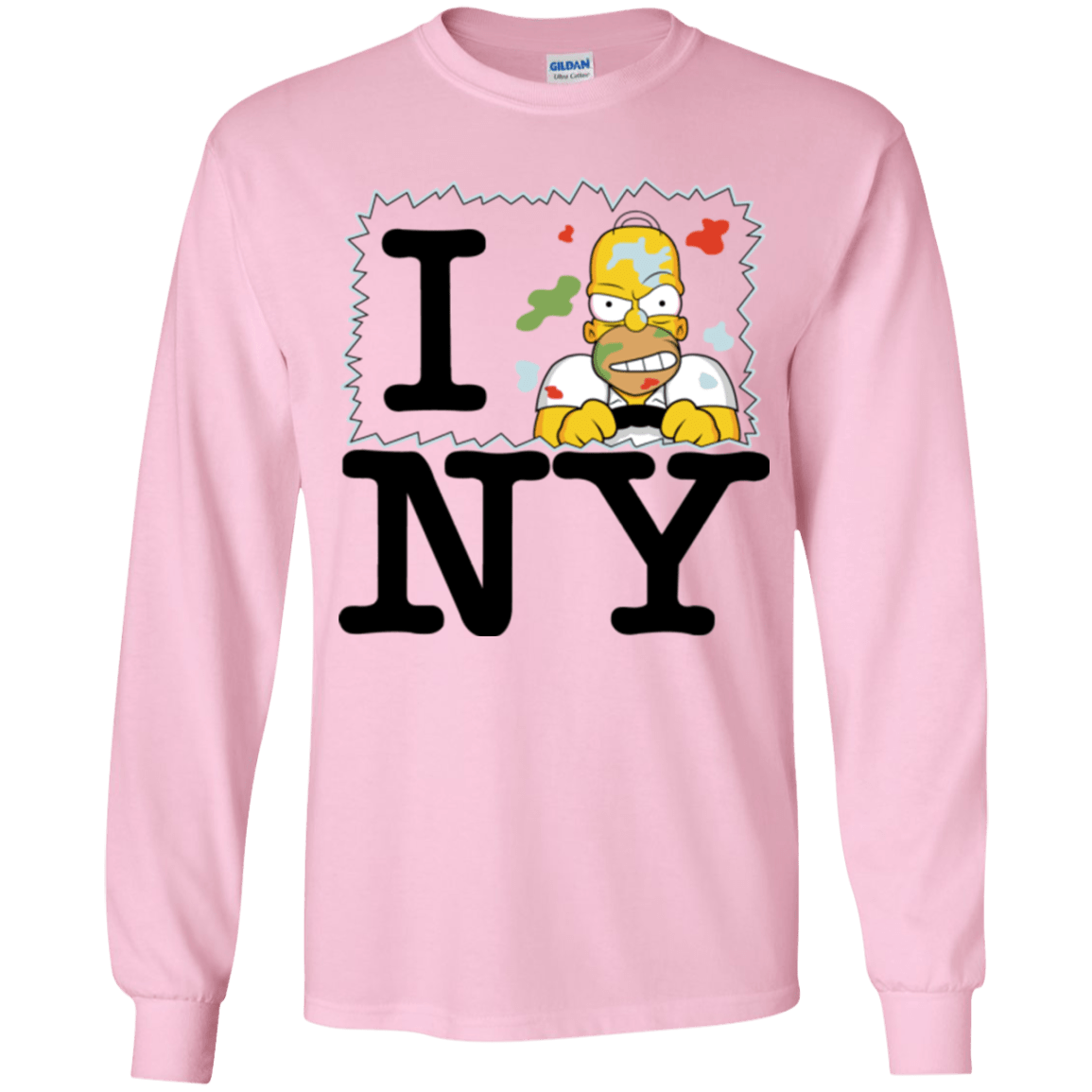 T-Shirts Light Pink / YS I Hate NY Youth Long Sleeve T-Shirt