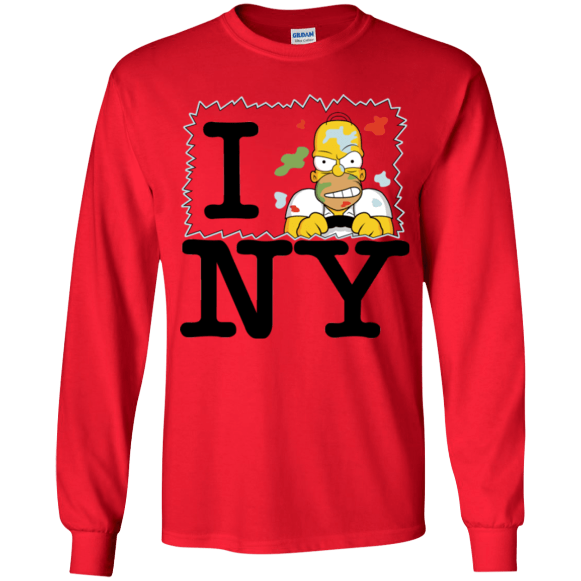 T-Shirts Red / YS I Hate NY Youth Long Sleeve T-Shirt