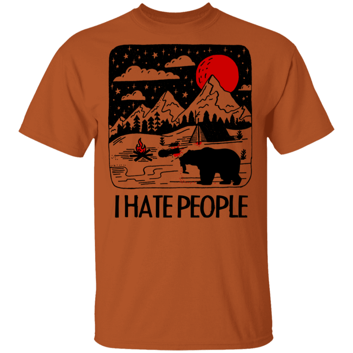 T-Shirts Texas Orange / S I Hate People T-Shirt