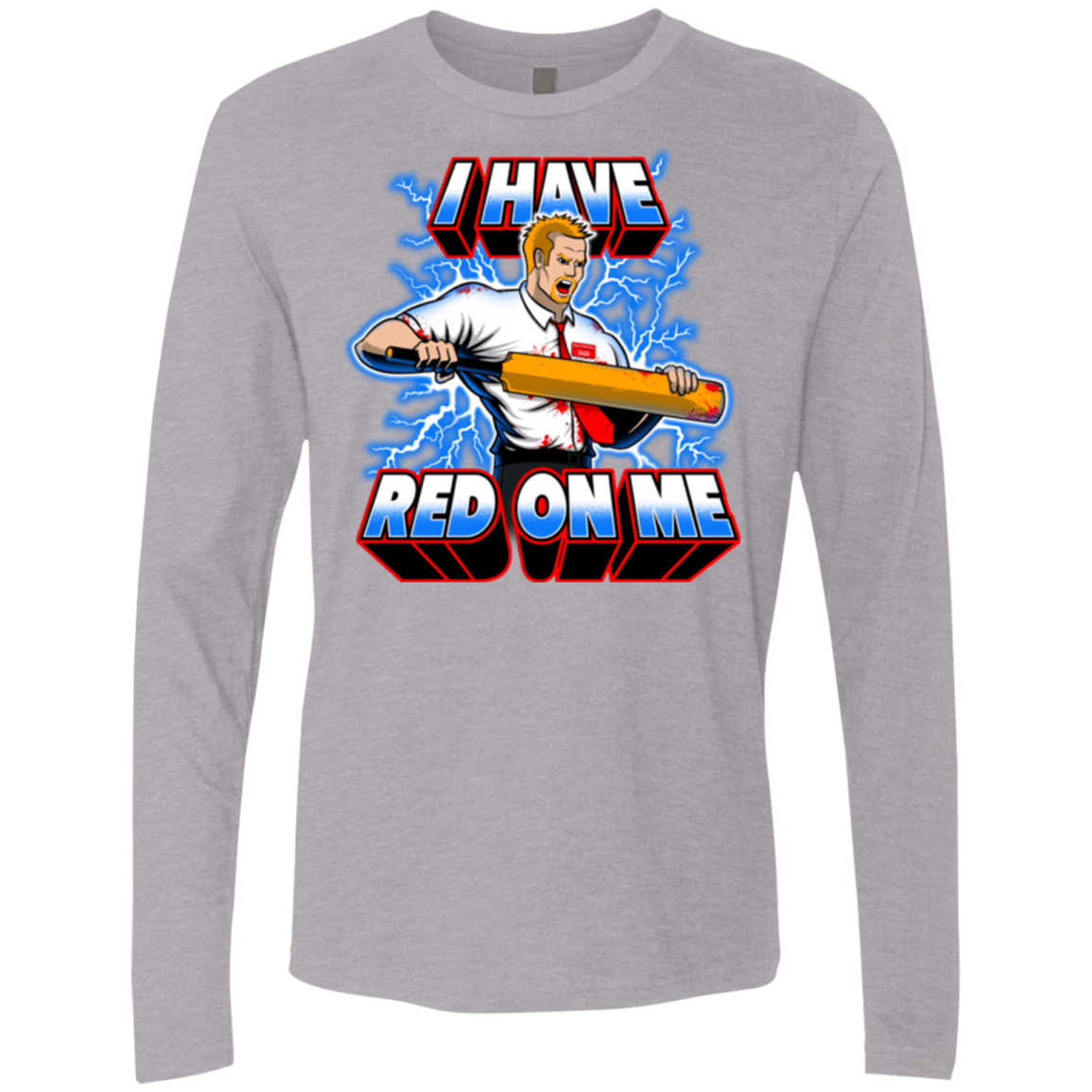 T-Shirts Heather Grey / Small I have red on me Men's Premium Long Sleeve