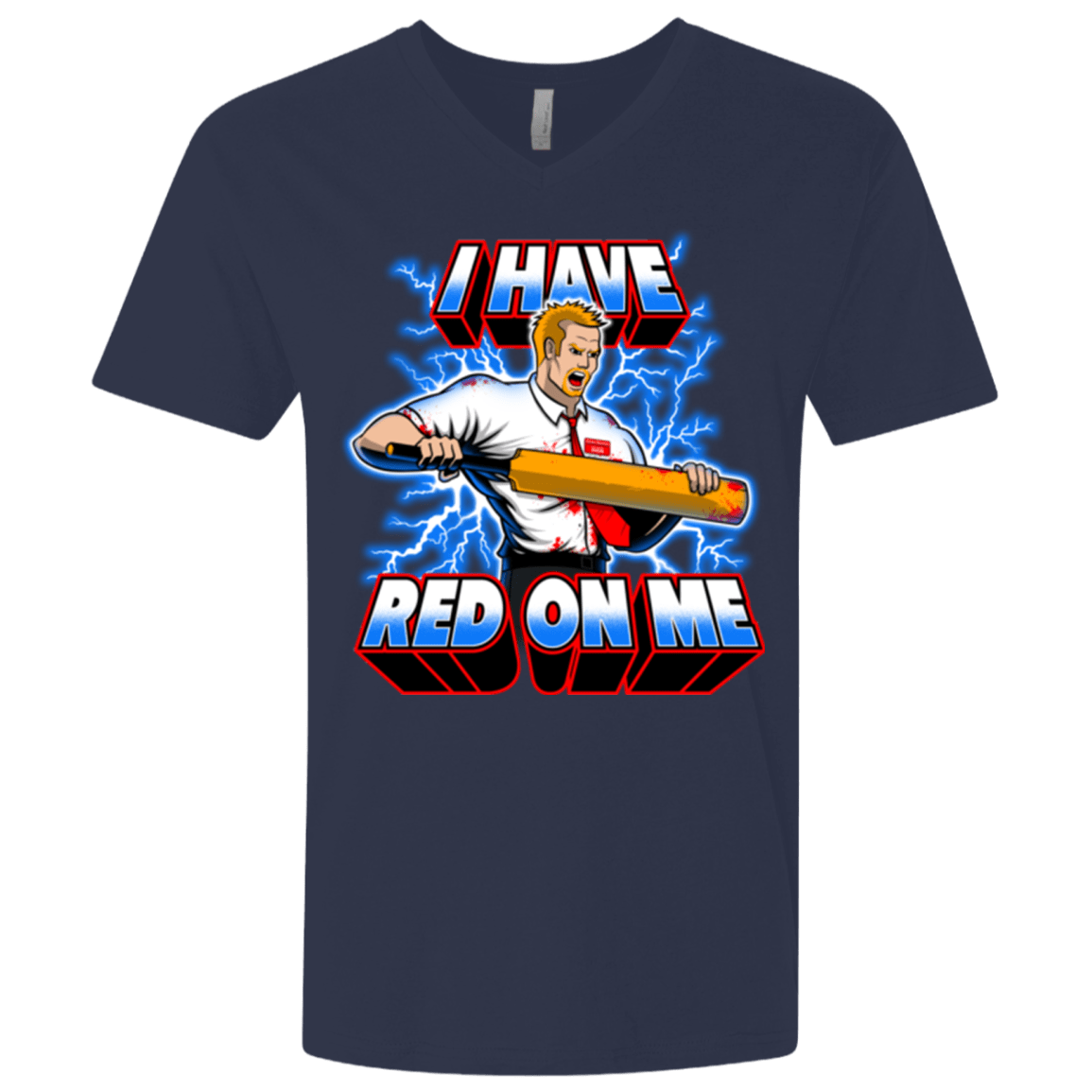 T-Shirts Midnight Navy / X-Small I have red on me Men's Premium V-Neck