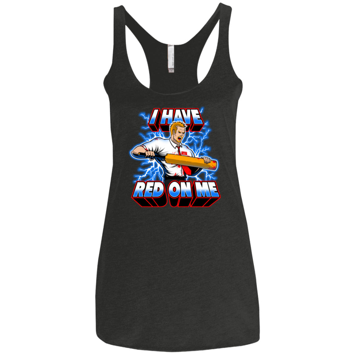 T-Shirts Vintage Black / X-Small I have red on me Women's Triblend Racerback Tank