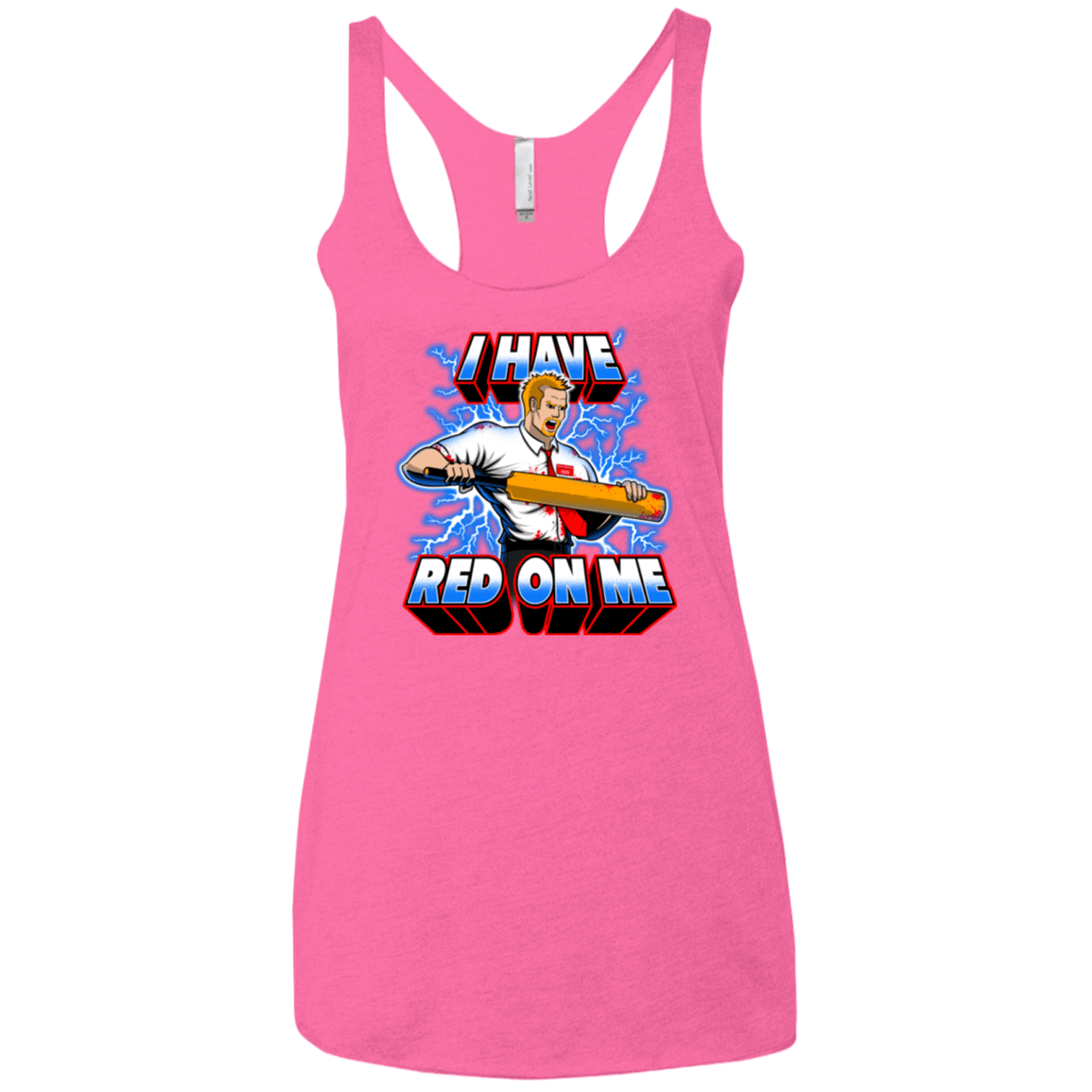 T-Shirts Vintage Pink / X-Small I have red on me Women's Triblend Racerback Tank