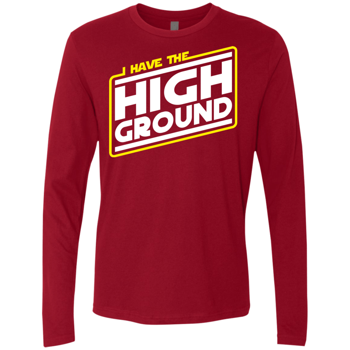 T-Shirts Cardinal / S I Have the High Ground Men's Premium Long Sleeve