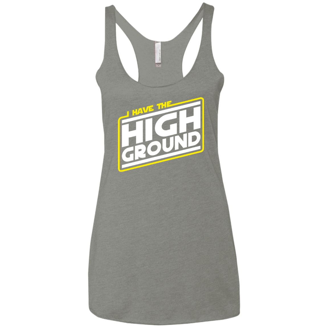 T-Shirts Venetian Grey / X-Small I Have the High Ground Women's Triblend Racerback Tank