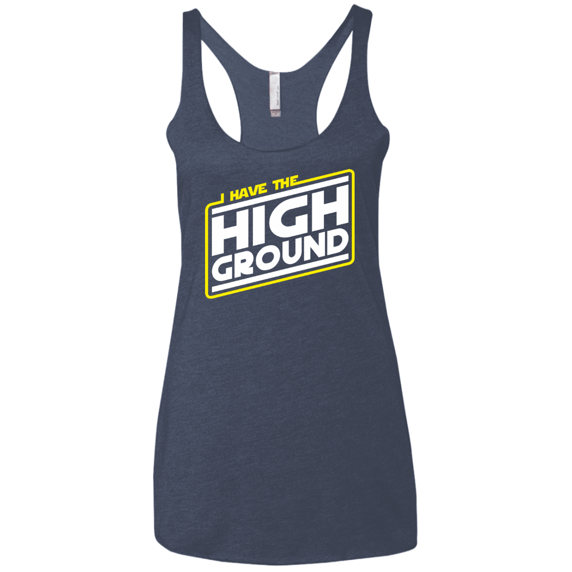 T-Shirts Vintage Navy / X-Small I Have the High Ground Women's Triblend Racerback Tank