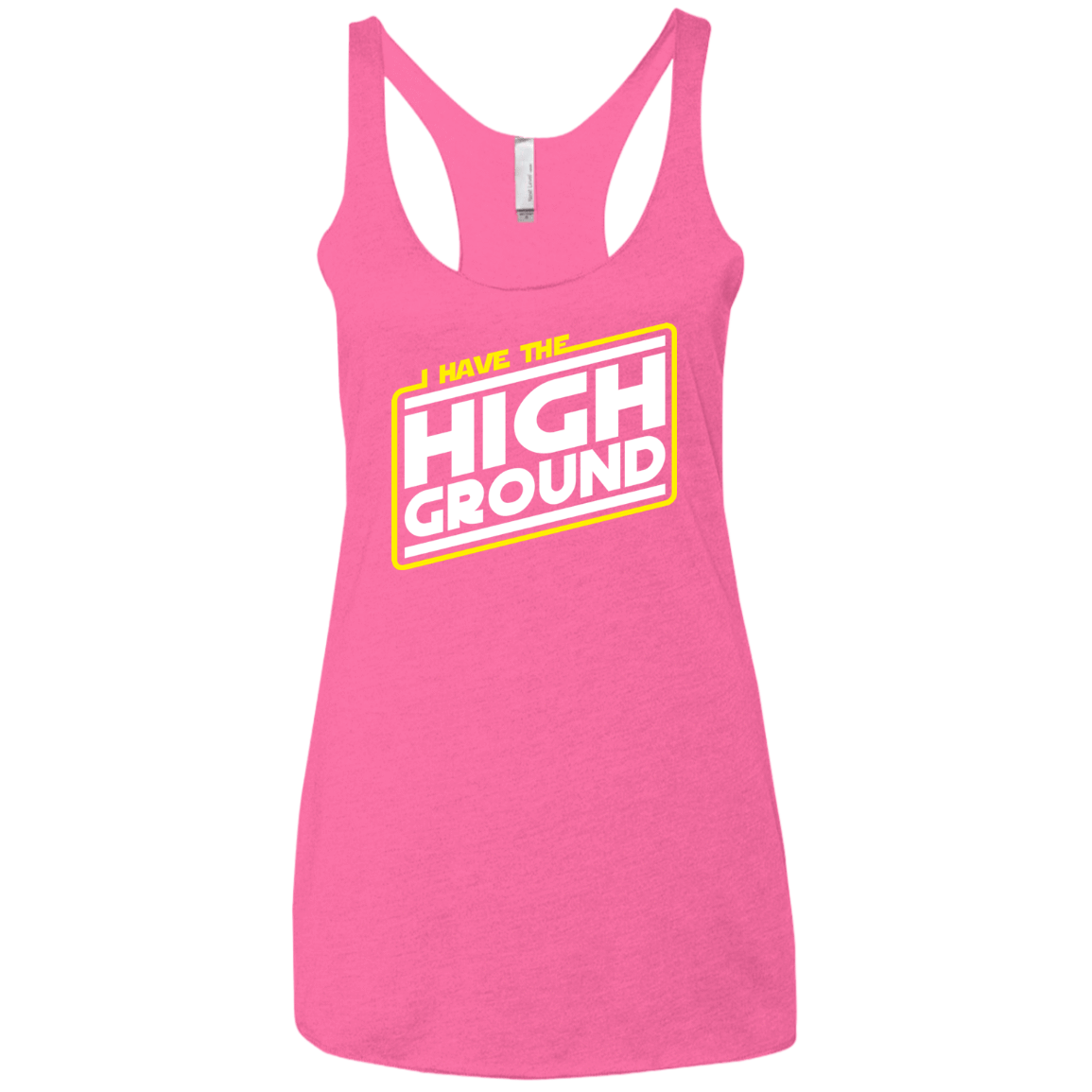 T-Shirts Vintage Pink / X-Small I Have the High Ground Women's Triblend Racerback Tank