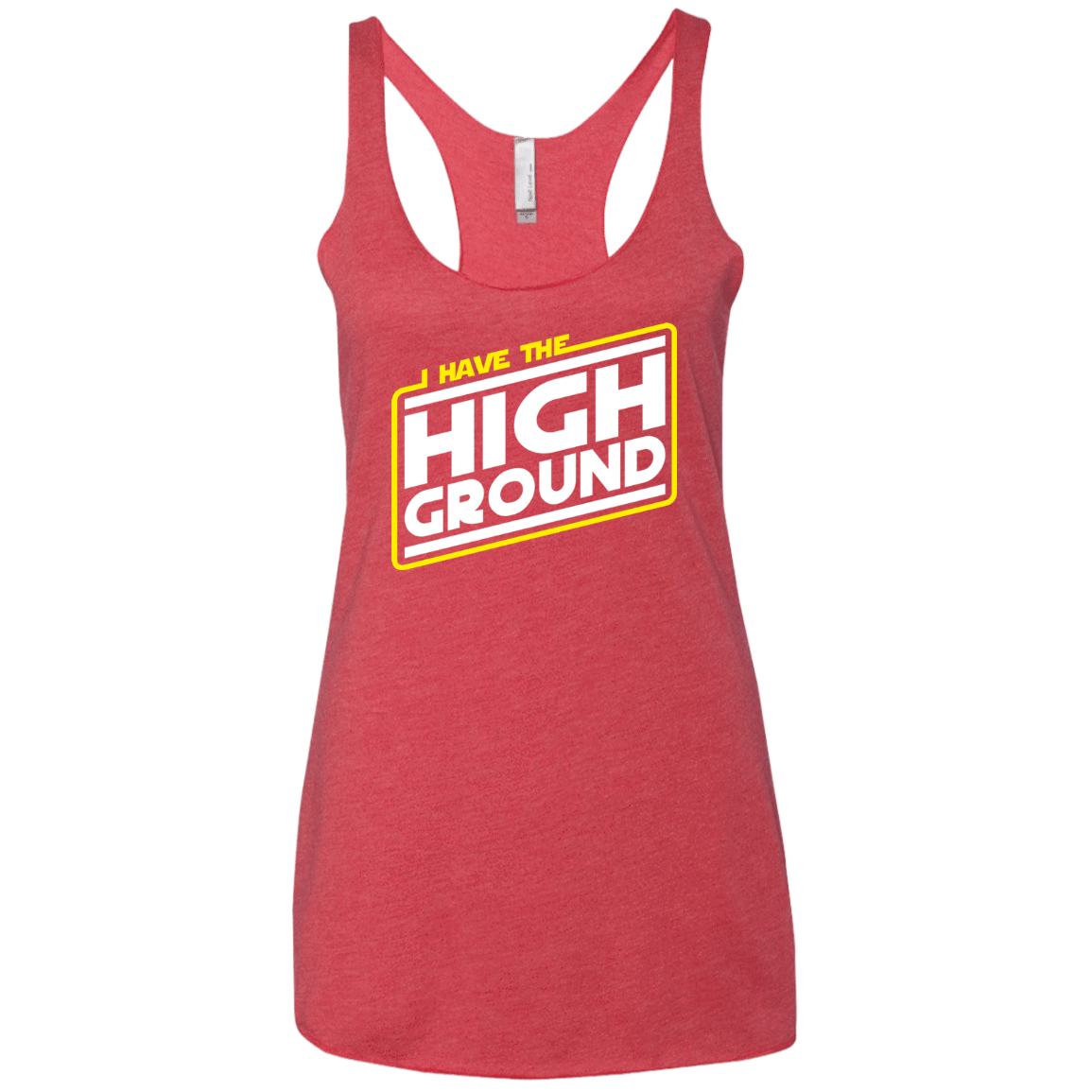 T-Shirts Vintage Red / X-Small I Have the High Ground Women's Triblend Racerback Tank