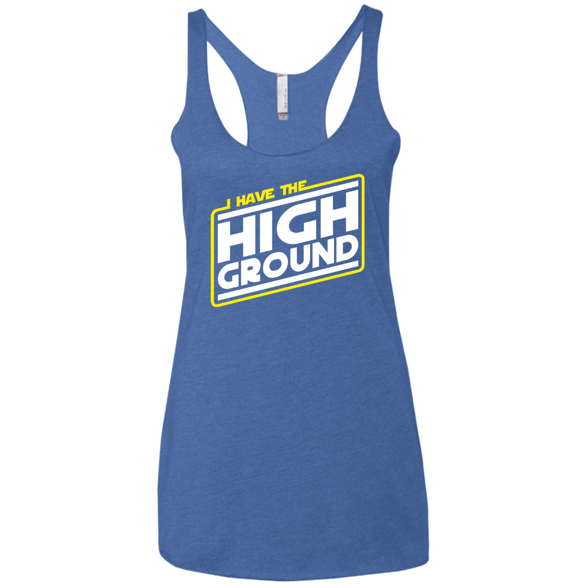 T-Shirts Vintage Royal / X-Small I Have the High Ground Women's Triblend Racerback Tank