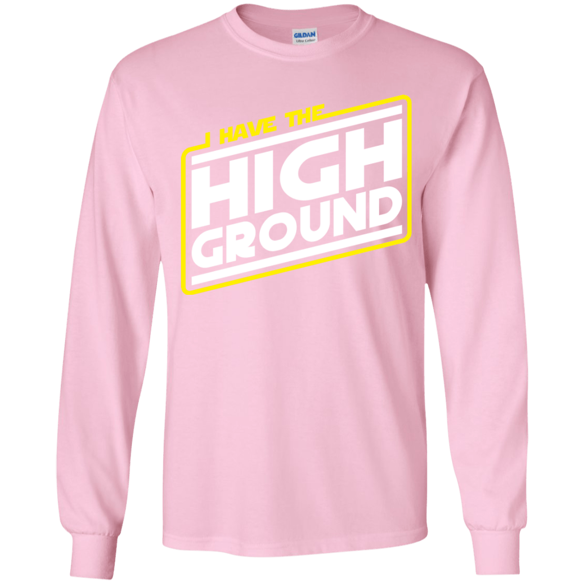 T-Shirts Light Pink / YS I Have the High Ground Youth Long Sleeve T-Shirt