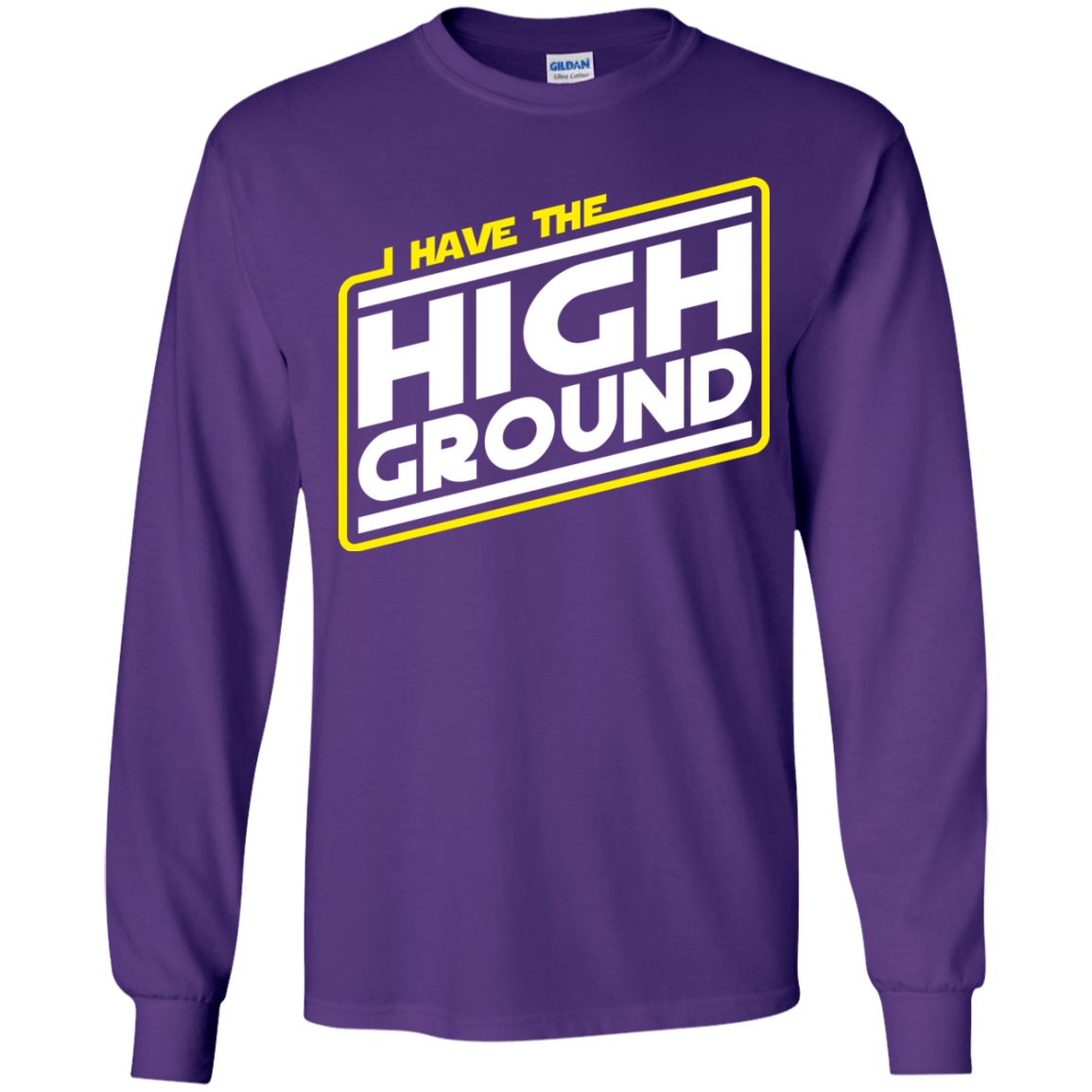 T-Shirts Purple / YS I Have the High Ground Youth Long Sleeve T-Shirt