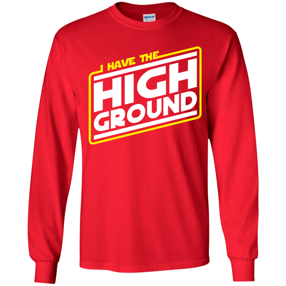 T-Shirts Red / YS I Have the High Ground Youth Long Sleeve T-Shirt
