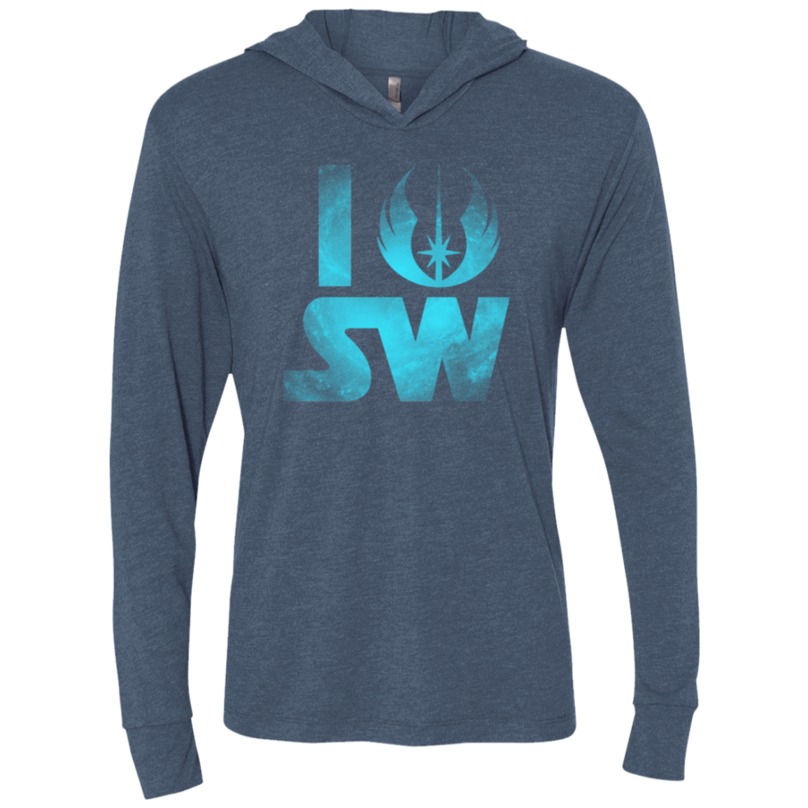 T-Shirts Indigo / X-Small I Jedi SW Triblend Long Sleeve Hoodie Tee