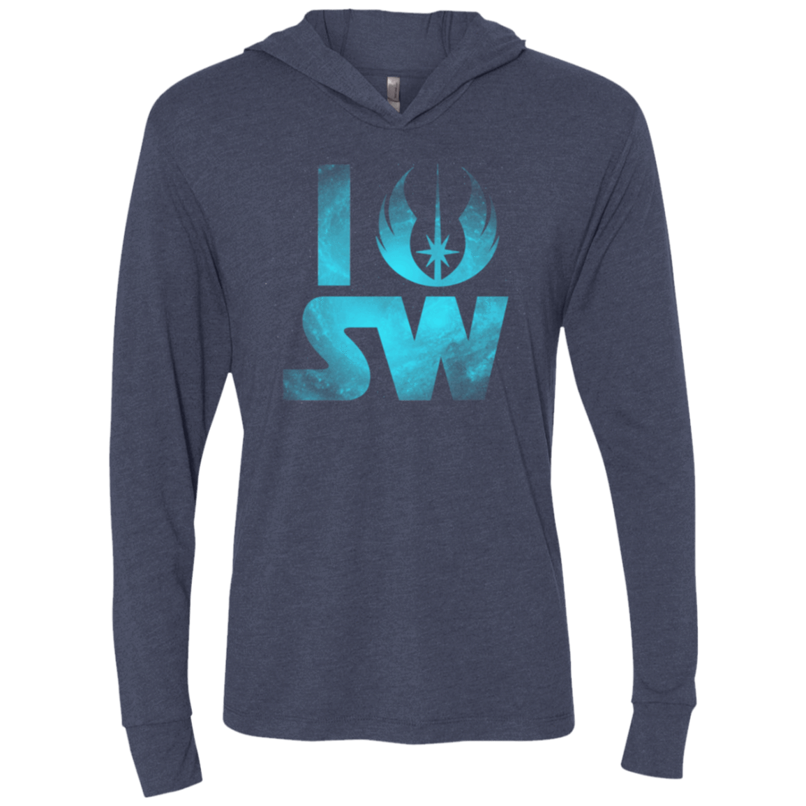 I Jedi SW Triblend Long Sleeve Hoodie Tee