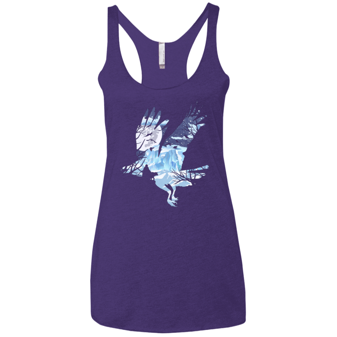 T-Shirts Purple / X-Small I know nothing Women's Triblend Racerback Tank